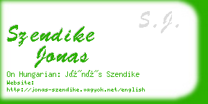 szendike jonas business card